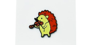 Jeżyk ze skrzypcami - Zabawna Przypinka Pin