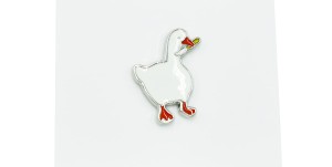 Gęś z nożem - Zabawna Przypinka Pin