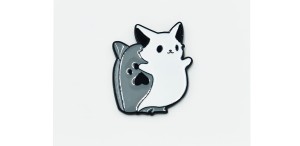 Kot duszek - Zabawna Przypinka Pin