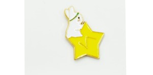 Króliczek i gwiazdka  - Zabawna Przypinka Pin 