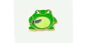 Uzbrojona żabka - Zabawna Przypinka Pin