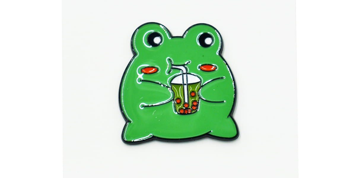 Żabka z bubble tea- Zabawna Przypinka Pin