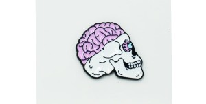 Czaszka z mózgiem - Zabawna Przypinka Pin