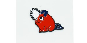 Piesek z piłą łańcuchową  - Zabawna Przypinka Pin