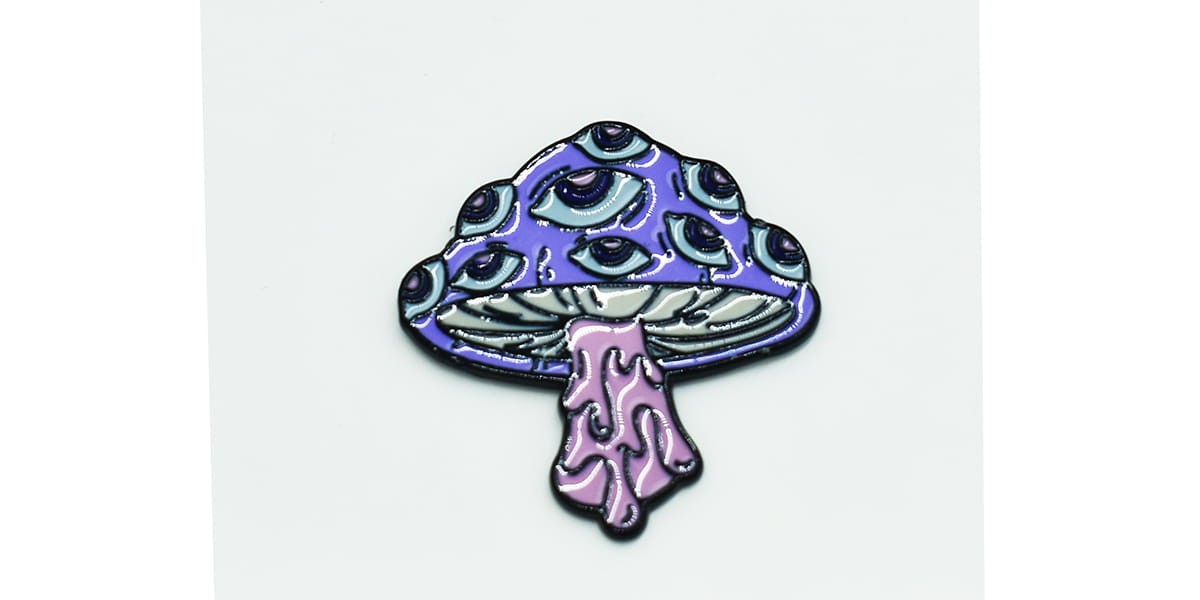 Grzybek z gałkami ocznymi - Zabawna Przypinka Pin
