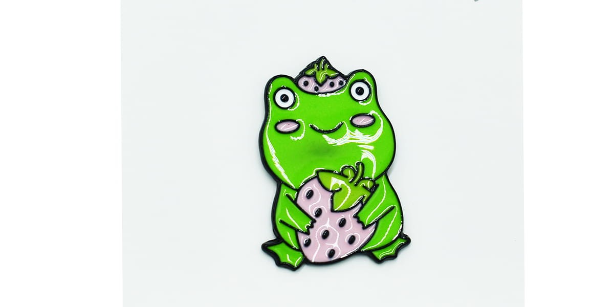 Żabcia truskaweczka - Zabawna Przypinka Pin