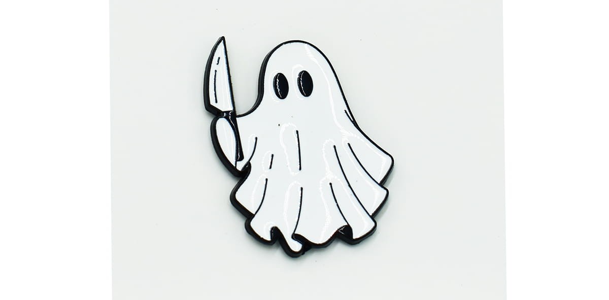 Duszek z nożem - Zabawna Przypinka Pin