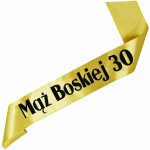 Mąż Boskiej 30 - złota szarfa z czarnym nadrukiem
