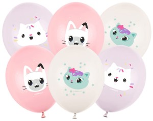Balony 30 cm, Koci Domek Gabi, mix