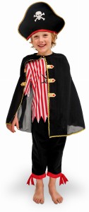 Strój Pirat z peleryną, mix, rozmiar 116-128 cm
