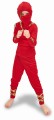 Strój Ninja, czerwony, rozmiar 116-128 cm