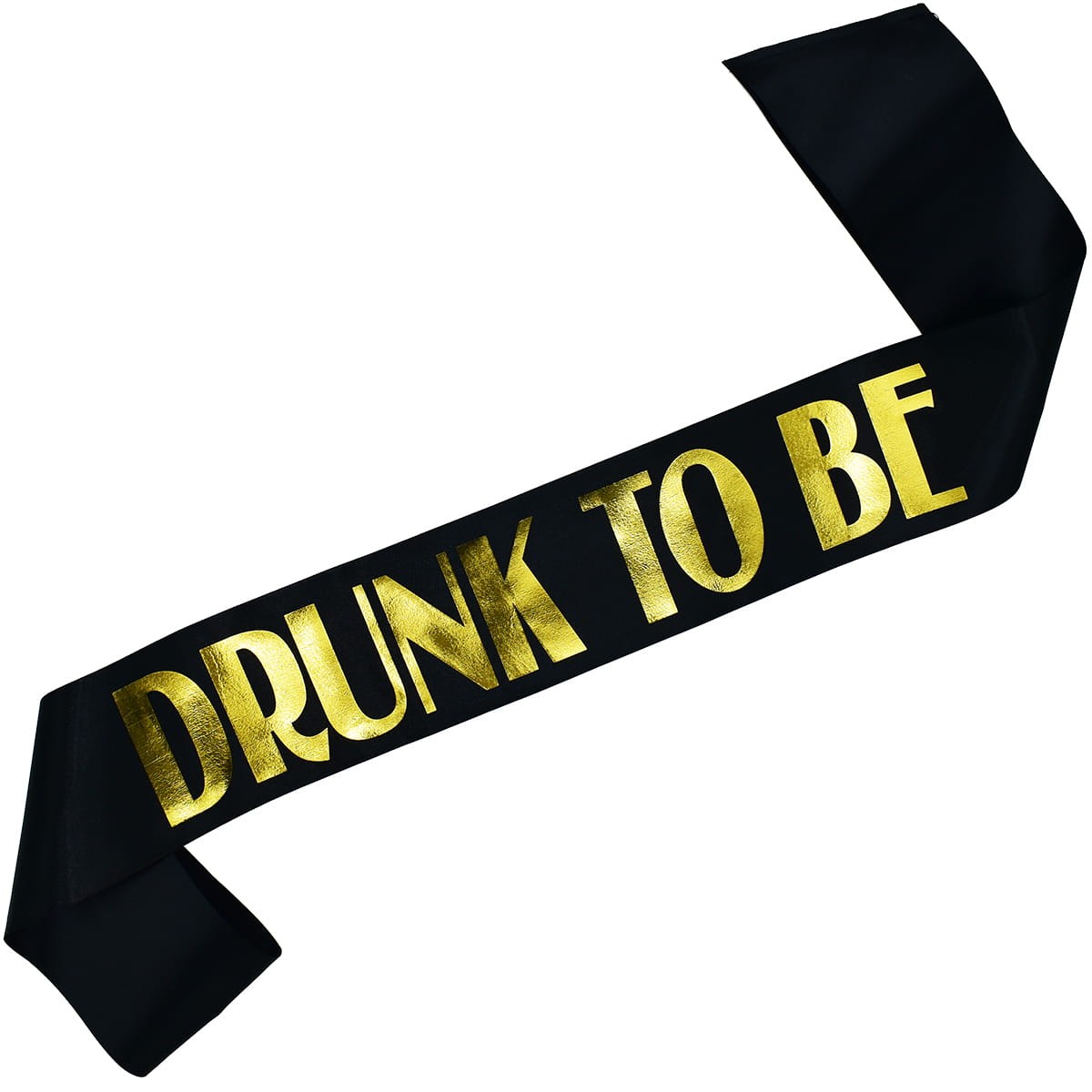 Drunk to be - czarna szarfa ze złotym nadrukiem
