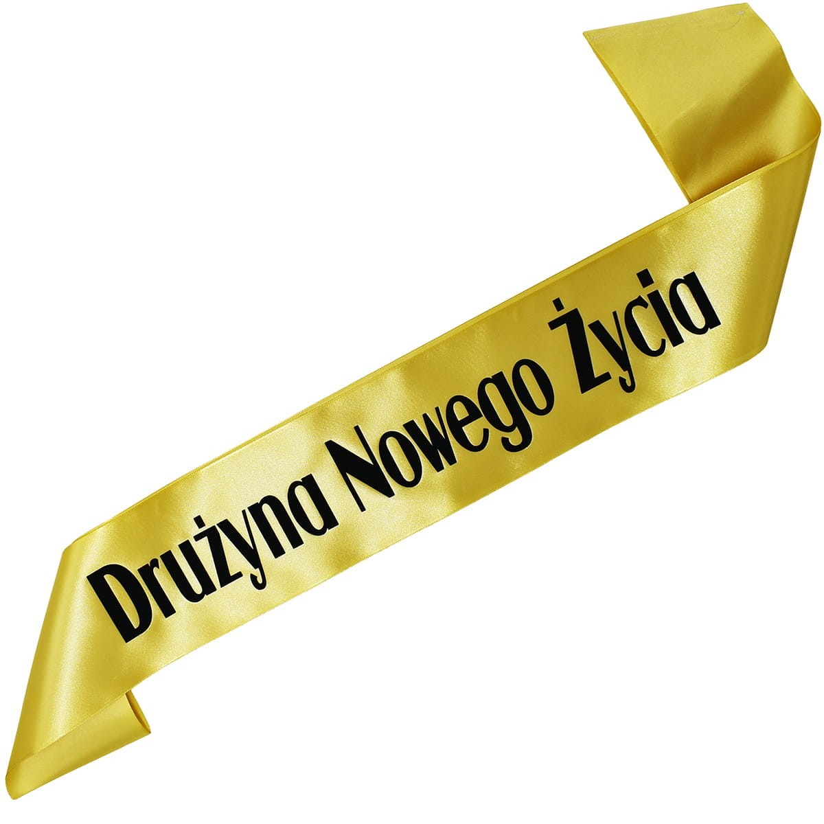 Drużyna Nowego Życia - złota szarfa z czarnym nadrukiem