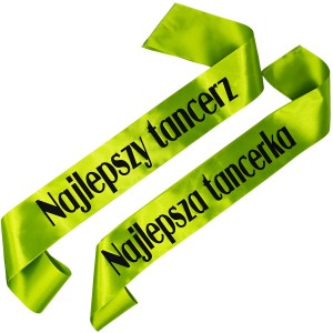 Zestaw szarf  Najlepszy Tancerz i Najlepsza Tancerka - zielone