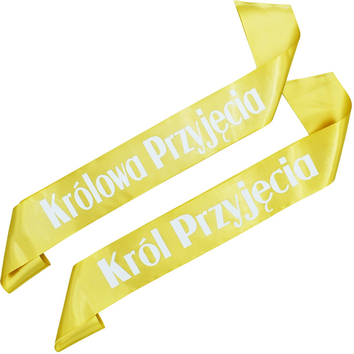 Król i Królowa Przyjęcia - zestaw złotych szarf