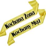Zestaw złotych szarf Kochana Żona i Kochany Mąż
