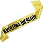 Królowa Biesiady - złota szarfa z czarnym nadrukiem