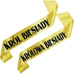 Zestaw złotych szarf Król i Królowa Biesiady