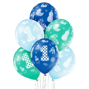 Balony Pierwsze Urodzinki 6szt