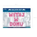 WITAJ W DOMU - zestaw balonów różowe w serca