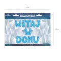 WITAJ W DOMU - zestaw balonów niebieskie w serca