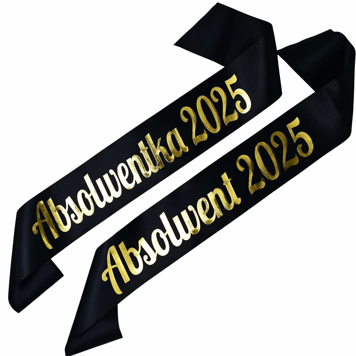Zestaw czarnych szarf Absolwent i Absolwentka 2025