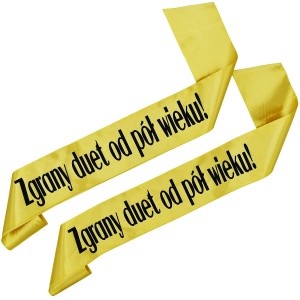 Zestaw złotych szarf Zgrany duet od pół wieku!