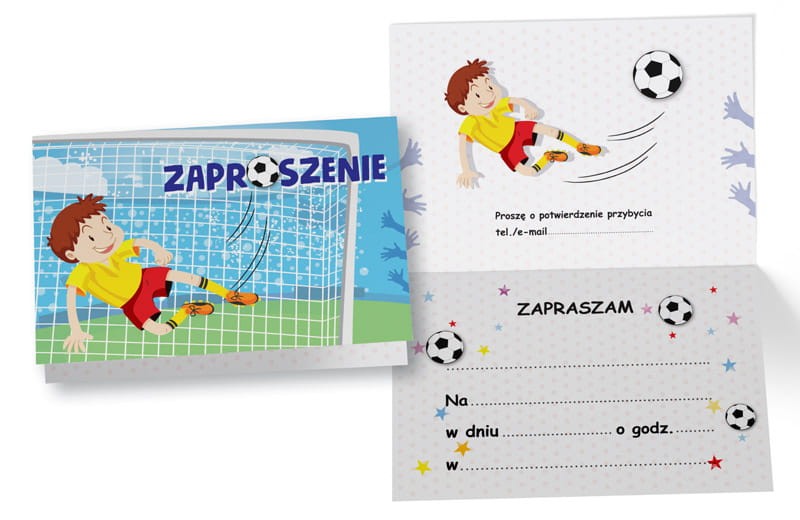 Zaproszenie Piłkarz bramka