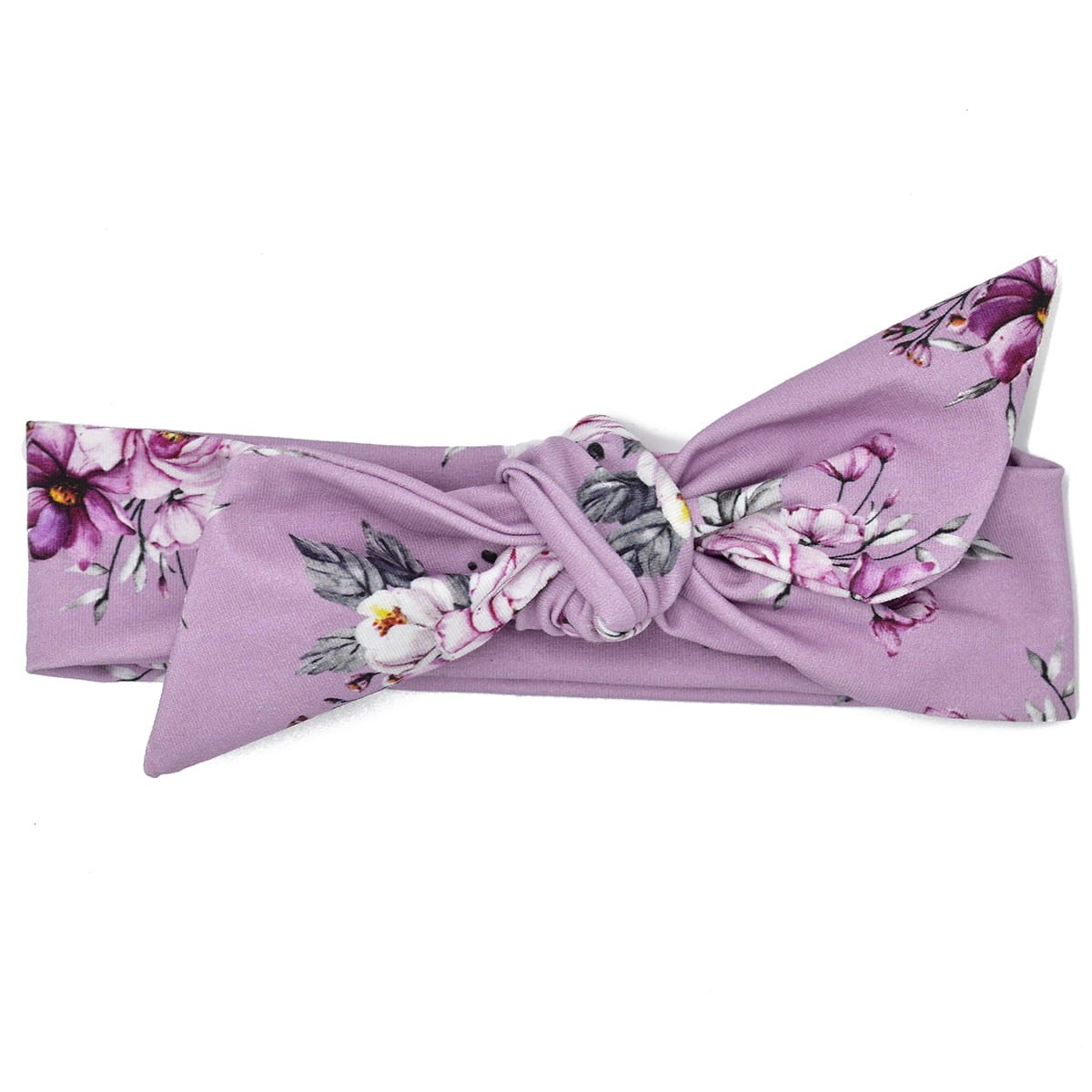 Opaska pin up dla dziewczynki - fioletowa w kwiaty