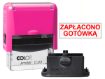 Pieczątka Zapłacono gotówką C20 - neonowo różowa
