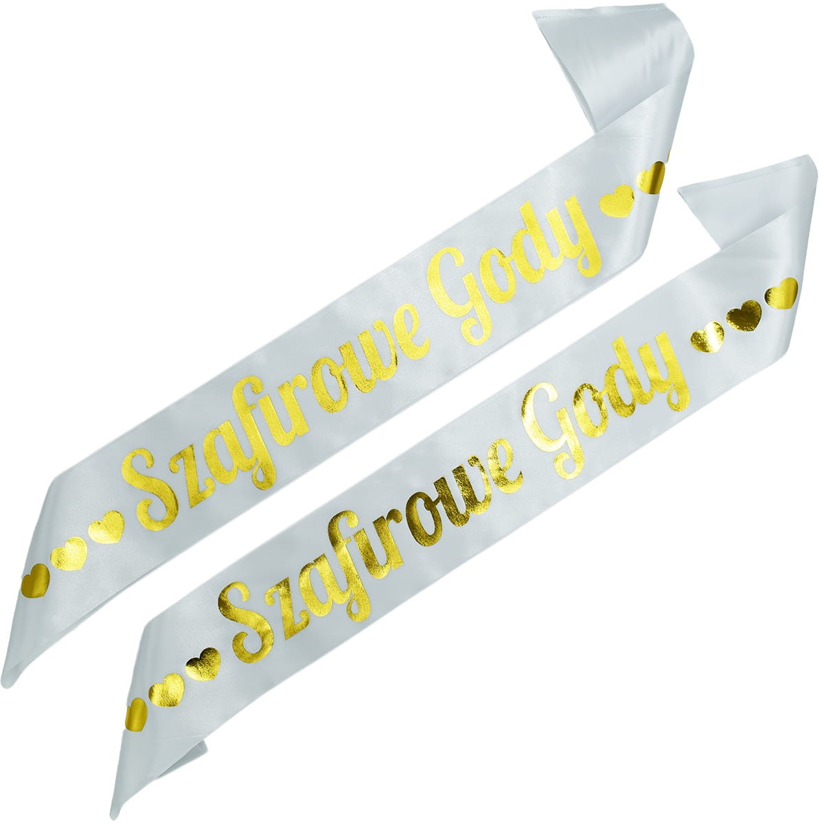Zestaw szarf na 45 lecie - Szafirowe Gody z serduszkami