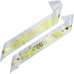 Zestaw szarf na 45 lecie - Szafirowe Gody z serduszkami