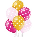 Balony POLKA DOTS GIRL 6szt