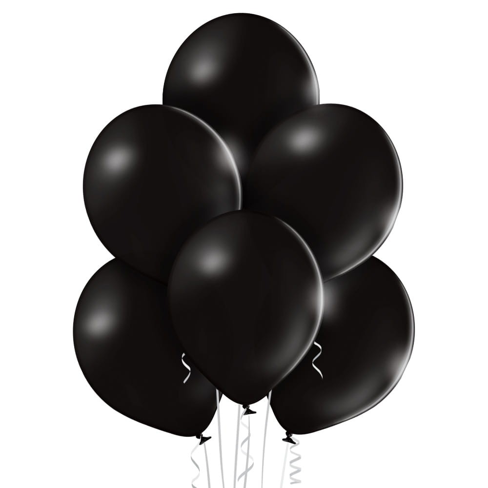 Balony pastelowe czarne 25 sztuk