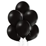 Balony pastelowe czarne 25szt  - 27cm