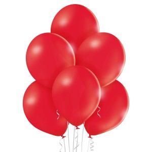 Balony pastelowe czerwone 25 szt. – 27 cm