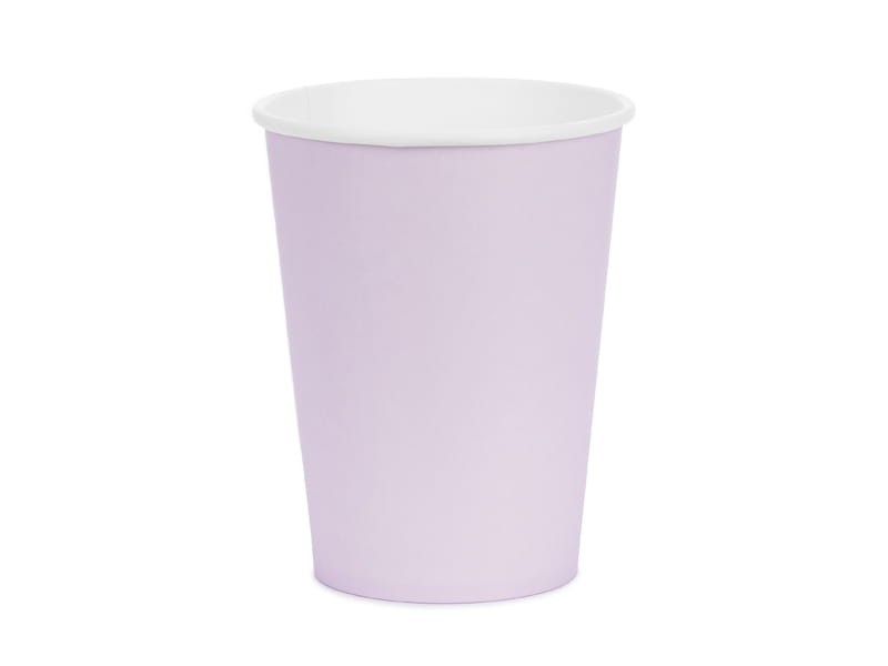 Kubeczki papierowe lawendowe, 6szt , 250ml