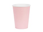 Kubeczki papierowe jasno-różowe, 6szt , 250ml