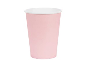 Kubeczki papierowe jasno-różowe, 6szt , 250ml