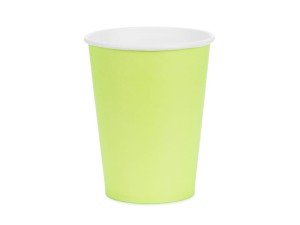 Kubeczki papierowe jasno-zielone, 6szt , 250ml