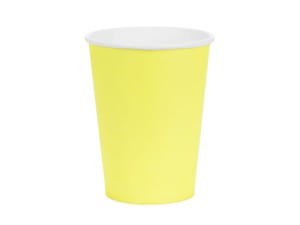 Kubeczki papierowe jasno-żółte, 6szt , 250ml