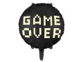 Balon foliowy Game Over, 45 cm, czarny