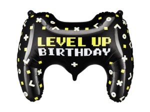 Balon foliowy Gamepad, 72x52 cm, czarny