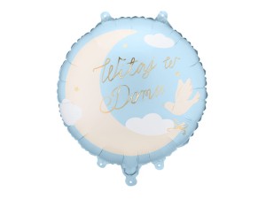 Balon foliowy Witaj w domu,  35x35cm j.niebieski