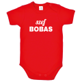 Szef bobas - czerwone body dziecięce na krótki rękaw