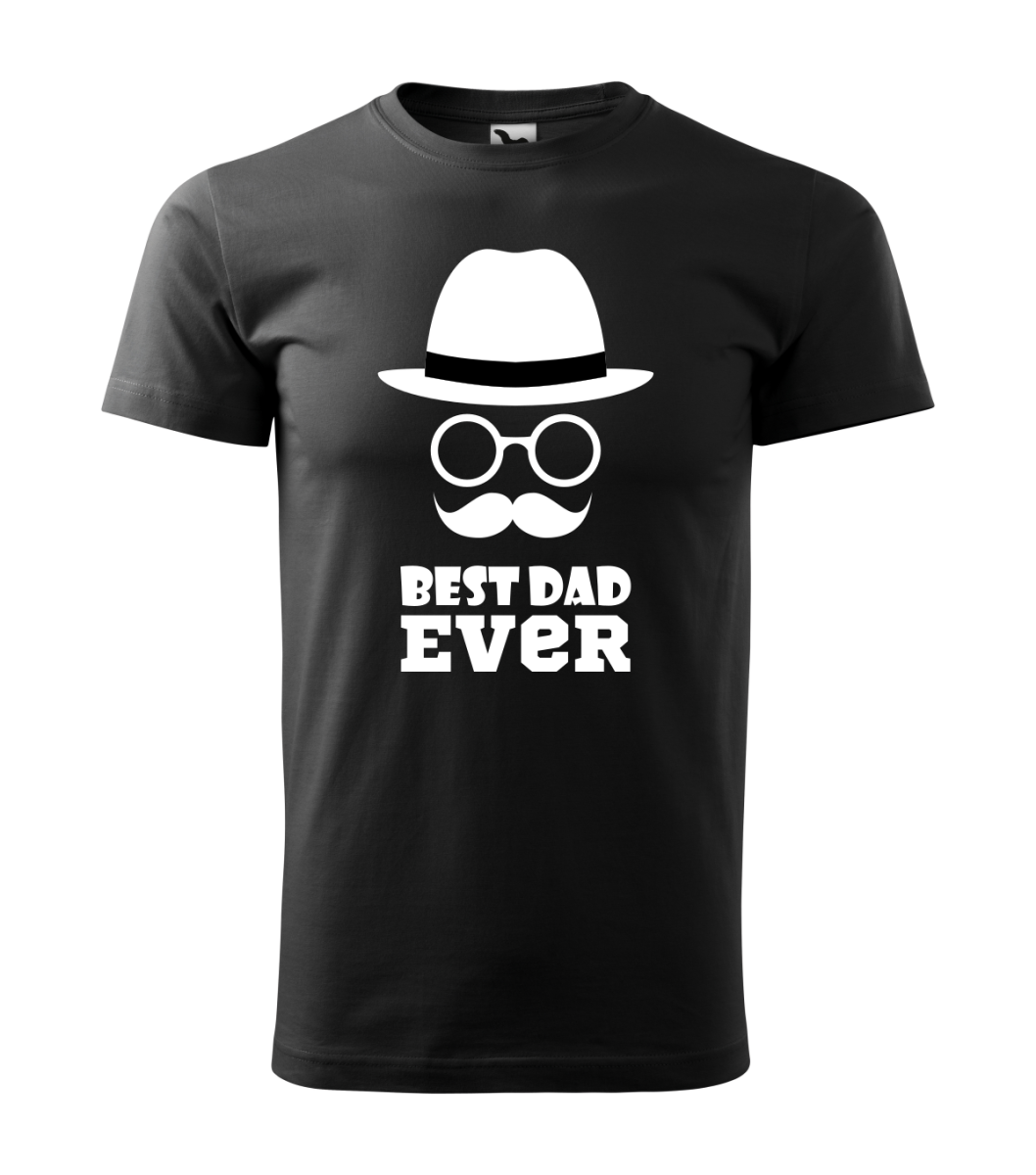 koszulka t-shirt best dad ever melonik wąsy okulary