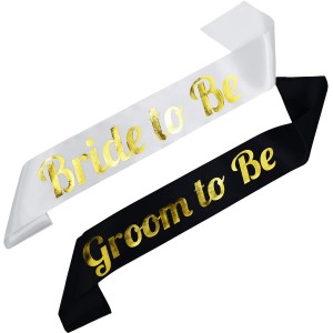 Zestaw szarf Bride to Be i Groom to Be