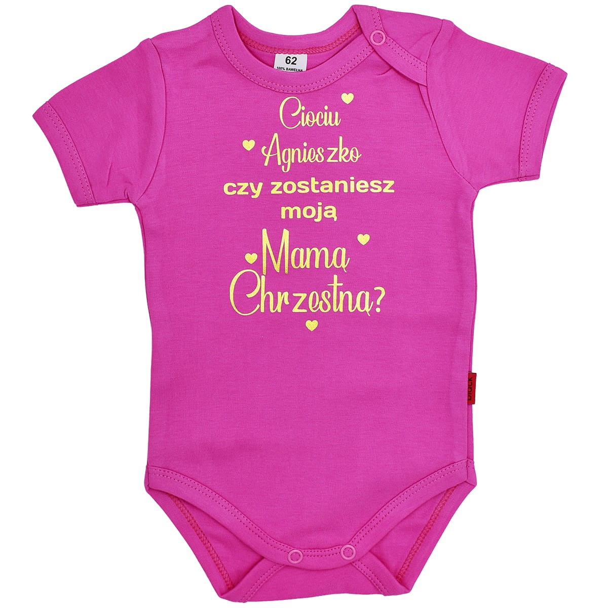 Ciociu czy zostaniesz moją mamą chrzestną? Body z imieniem cioci