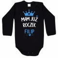 Mam Już Roczek - czarne body dla chłopców