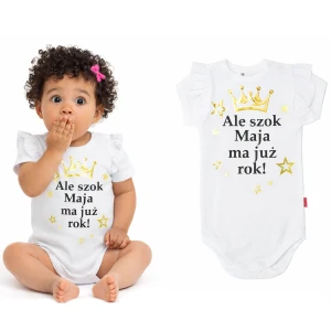 Body z falbanką Ale Szok + imię dziewczynki